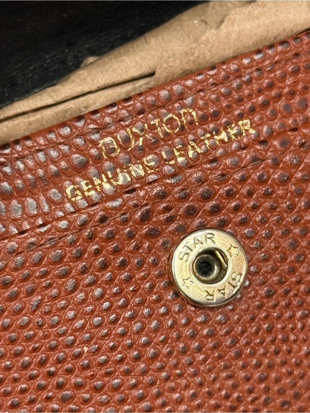 Vintage Buxton Brown Lizard Embossed Leather Coin Pouch Mini Wallet - Picture 8 of 11